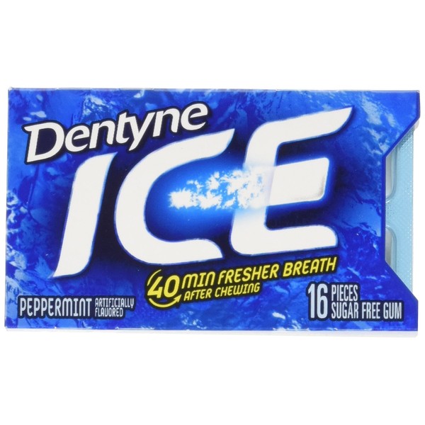 Dentyne Ice Gum Club Pack, Peppermint, 16 Pieces, 12 Count , 192 Pieces Total