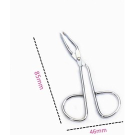 2Pcs Red yebrow Tweezer Stainless Steel Scissors Shaped Tweezers Slant Tip Tweezers Clip Hair Tweezer Beauty Tool for Women Girl Shave and Hair Removal