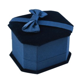 1 x Elegant Ring Case Velvet Ring Box Ring Box Wedding Ring Box Gift Box Jewellery Box Blue for Wedding Proposal Engagement Ceremony Valentine's Day (6 x 6.5 x 4 cm)