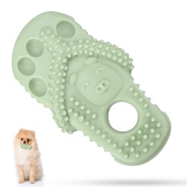 Dog Chew Toys, Tough Dog Toy for Aggressive Chewers Puppy Teething Toys Rubber Chew Toy Dog Toys Indestructible Toys Interactive Dog Toys for Chew Chase and Fetch for Small Dogs (Green)