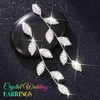 Catery Crystal Drop Earrings Silver Rhinestone Earrings Wedding Jewelry for