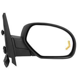 YITAMOTOR Right Passenger Side Towing Mirror with Electric Heated and Power-Adjustable Glass, LED Arrow Turn Signal, Puddle Lamp, Compatible with Chevy GMC 07-13 Silverado Sierra (07 New Body ONLY)