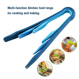 3 Pieces / Set Barbecue Tongs Kitchen Tongs Serving Tongs Ice Tongs Plastic Salad Tongs for Bread Sugar Pizza Grill