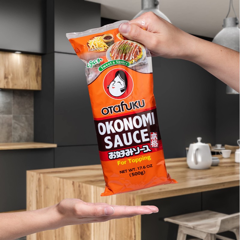 Otafuku Okonomi Sauce, Vegan Japanese Topping for Okonomiyaki Pancakes (17.6