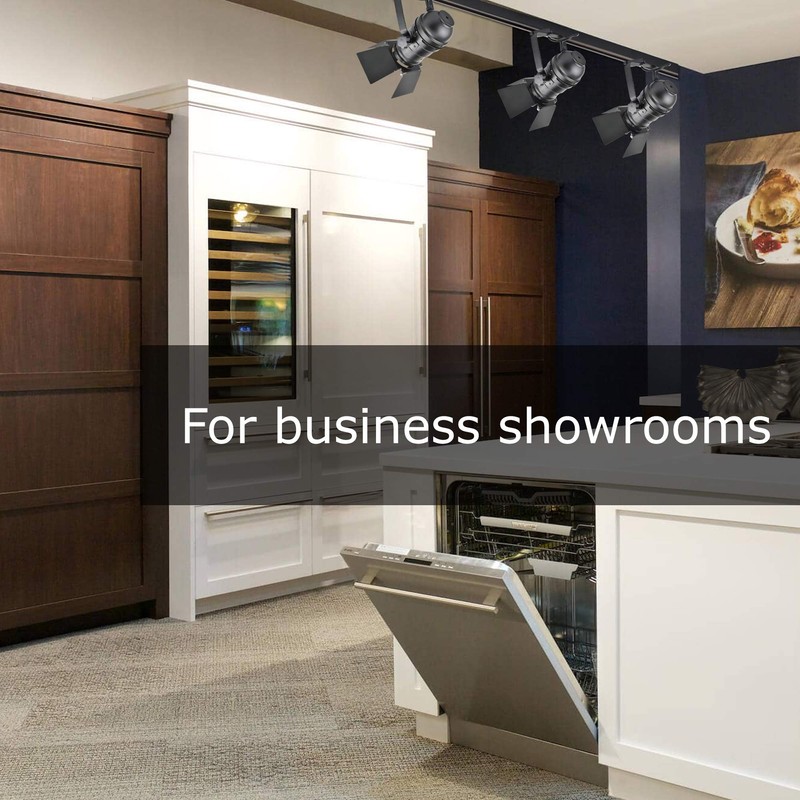 J.LUMI TRK9000 Theater Track Light Head, Stage Light with Flippers,