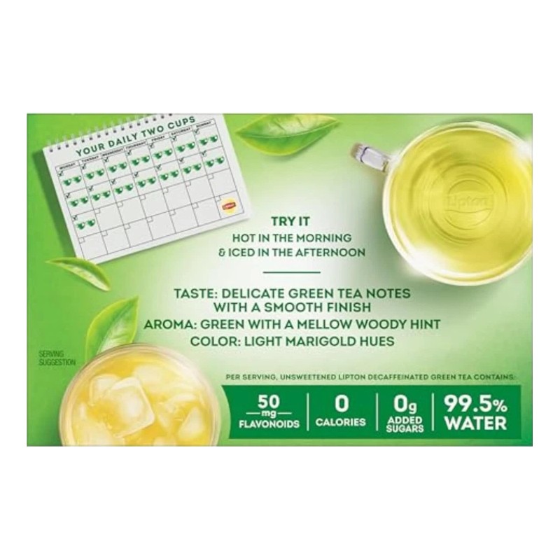 Lipton 40 Ct. Tea Bags Lipton Green Decaffeinated Tea Box