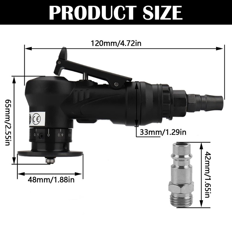 Pneumatic Chamfering Machine, 2-in-1 Mini Air Chamfering Tool, Pneumatic Chamfering