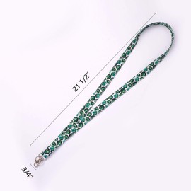 Tropical Leaves Gift Lanyard ID Holder Cotton Fabric Preschool Lanyard Teacher Gift Coworker Gift for Her Boss