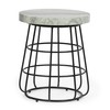 espidoo Round Side Table Modern Design: Marble Top & Metal