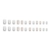 Clataly 24 Pcs Square Nail Silver Glitter Powder Fake Nails