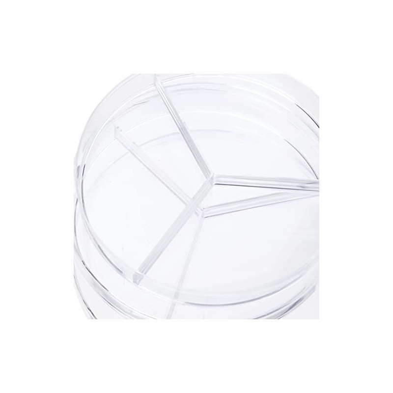 KING SCIENTIFIC CT-XF9T-BOVP 94MM 3 COMPARTMENT TRIPLE VENT PLASTIC PETRI