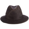 Scala Men's Weathered Cotton Safari Hat, Brown, Extra Large