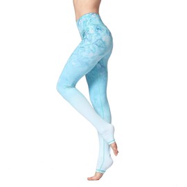 Witkey Printed Long Women Yoga Leggings High Waist Tummy Control Over The Heel Yoga Pants