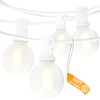 SUNSGNE White String Lights Outdoor, 50FT White Outdoor Lights with