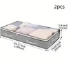 1pc/2pcs/3pcs Dustproof Under Bed Storage Box with Reinforced Handles for