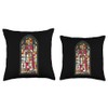 Saint Thomas Becket Stained Glass Throw Pillow