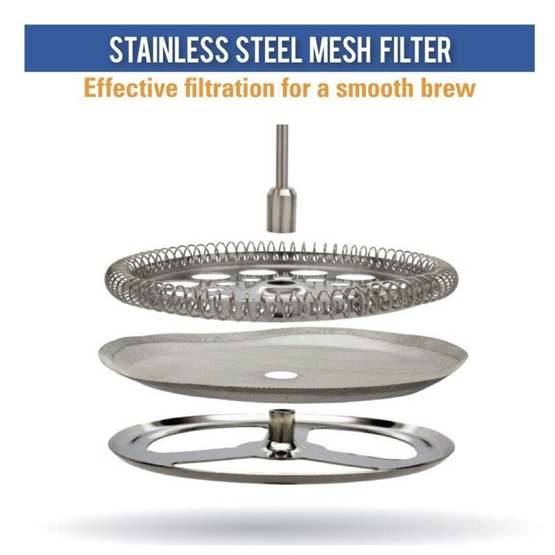 Modern Home 27oz FRENCH PRESS COPPER POT DOUBLE WALL STAINLESS