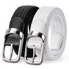 LEACOOLKEY 2 Pack Stretch Belts for Men Elastic Woven Braided