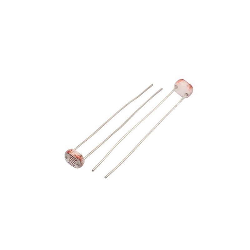 Sourcingmap 2Pcs 5517 Photoresistor LDR CDS 5mm Light-Dependent Resistor Sensor
