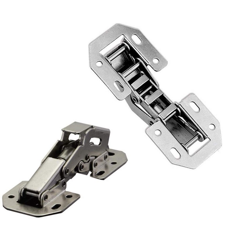2Pcs 90 Degree Door Hinges Kitchen Cabinet Folding Hinge with