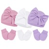 PONCEAU Newborn Baby Hat and Gloves Set Cotton Beanie Hat