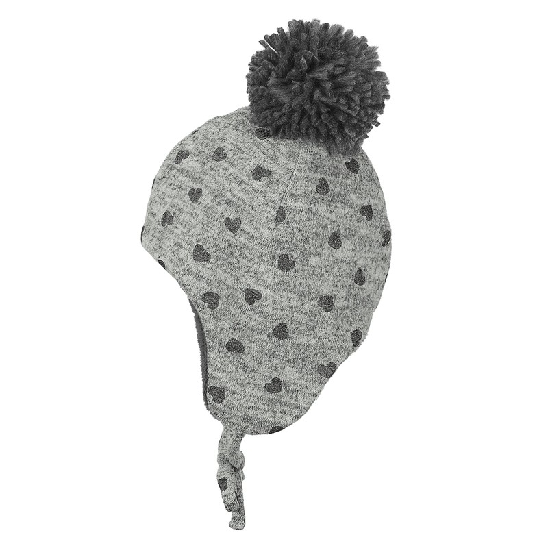 Sterntaler Inca Bobble Hat, Grey (smoke grey 566)