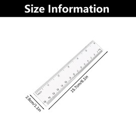 6 Pcs 15cm Plastic Rulers, Small Straight Bendy Ruler, 6 Inch Clear Shatterproof Rulers, Measuring Ruler Tool For Student School Office Teaching