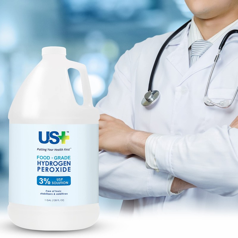 US+ Food Grade 3% Hydrogen Peroxide - Versatile All-Natural Cleaner