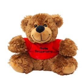 Bear with Red Shirt Get Well Soon 16 cm Teddy Bear