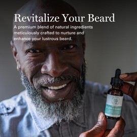 Beard Oil for Men with Batana Oil - Strengthens, Moisturizes & Supports Natural Beard Growth - Dr. Sebi Beard Conditioner for Grooming with Argan, Jojoba & Grapeseed & Oils - 1 fl oz