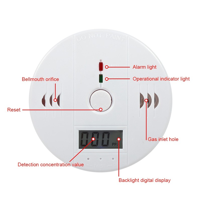 1PC LCD Display CO Carbon Monoxide Detector Sensor Tester with