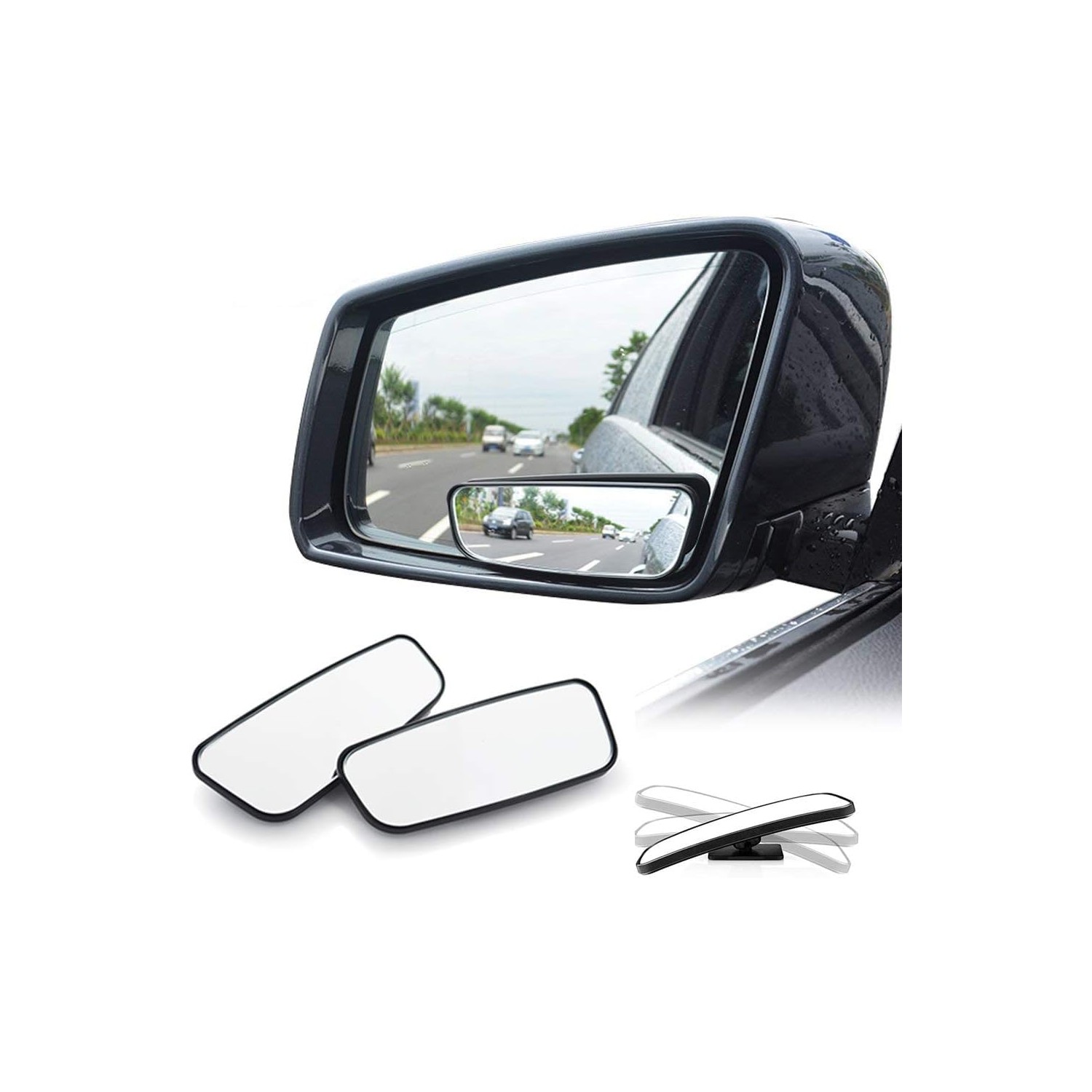 WildAuto Blind Spot Mirror, Rectangle Adjustable Car Auxiliary ...