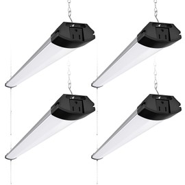Barrina Barrina BS84 LED Shop Lights for Workshop 4FT, 84W, 10000LM, 6500K Linkable Light Fixture for Garage, Basement, Hanging or Flush Mount, ETL, 4 Packs