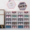 LYNICESHOP White 20 Pack Stackable Shoe Storage Box,Clear Plastic Shoe
