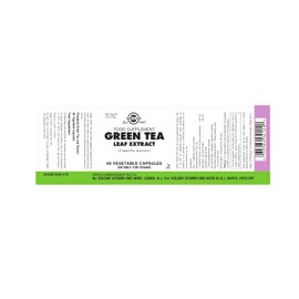 Solgar Green Tea Leaf Extract Vegetable Capsules - Pack of 60 - High Levels of Antioxidants - Promotes Heart Liver and Brain Health - Vegan, Kosher and Gluten-Free