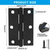 Augiimor 6Pcs Small Folding Butt Hinges, 76 x 50 x