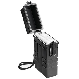 LYPOBALA Waterproof Case, Airtight Holder Case for Whole Package 20pcs, EDC Survival Container for Fishing Kit, Match Seal Storage Case Camping Essentials, Cool Gadgets Dry Box for Outdoor Hiking