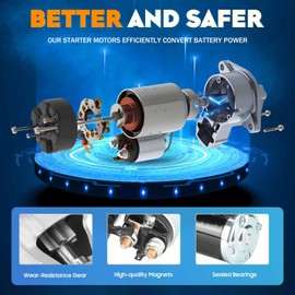 Starter 410-48168 Replacement Fit for 2.5 2.5L 2007-2012 07 08 09 10 11 12 Nissan Altima 23300-JA00A 23300-JA00C 23300-JA00CR 23300-JA01A M000TA0171 M000TA0171ZC