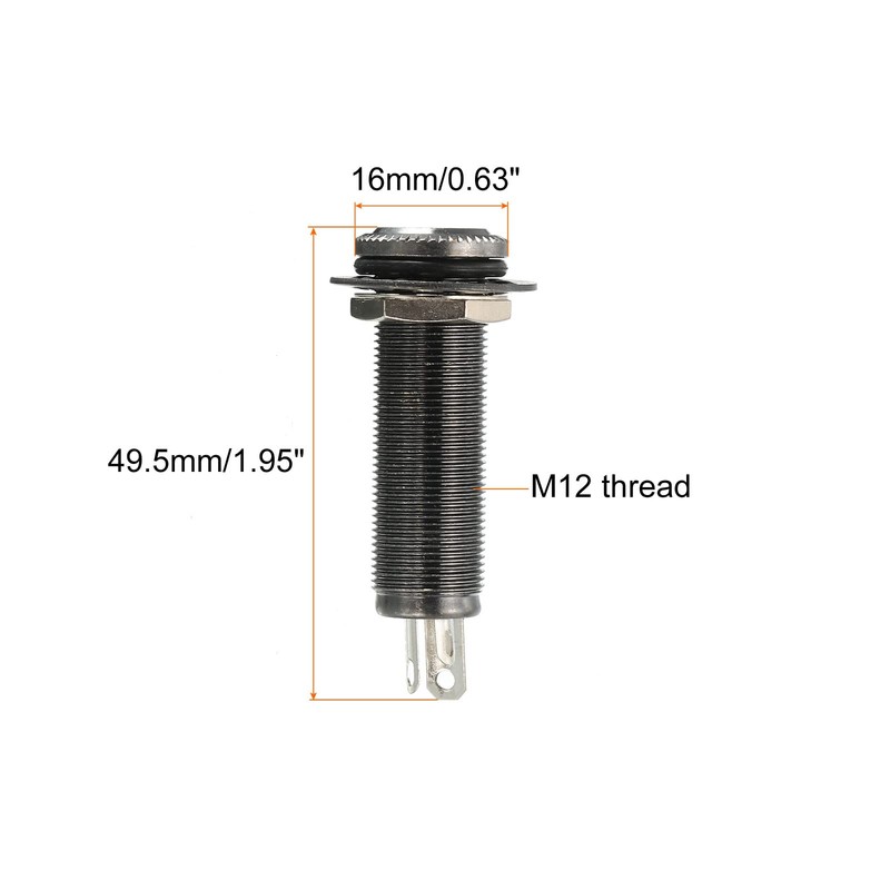 sourcing map Electric Guitar Bass 1/4 Inch Stereo Mono Jack