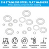 PATIKIL Flat Washers, 3 Pack 316 Stainless Steel 1 1/9"