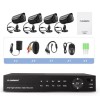 Floureon Security Camera NTSC System 4 AHD Cameras, 720P, 8CH