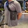 Real Leather Underarm Shoulder Holster Bag - Travel Organiser Wallet