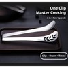11 Inch Stainless Steel Steak Tongs, Multipurpose Kitchen Cooking Clamps
