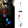Solar Cat Wind Chimes, 6 LED Cat Memorial Wind Chimes