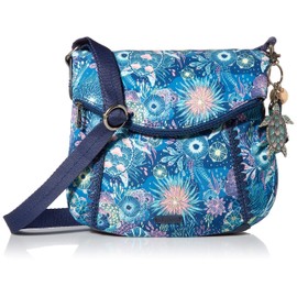 Sakroots Women's Crossbody Bag in Eco-Twill, Multifunctional Purse with Adjustable Strap & Zipper Pockets Foldover, Royal Blue Seascape, One Size