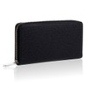 Riolune Men's Round Zipper Long Wallet, Black