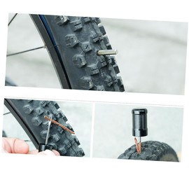 Gatuida Portable Tire Repair Tool Kit Fork Drill Rubber Strip for Quick Puncture Fixes Compact Design for Bikes Motorcycles and Cars