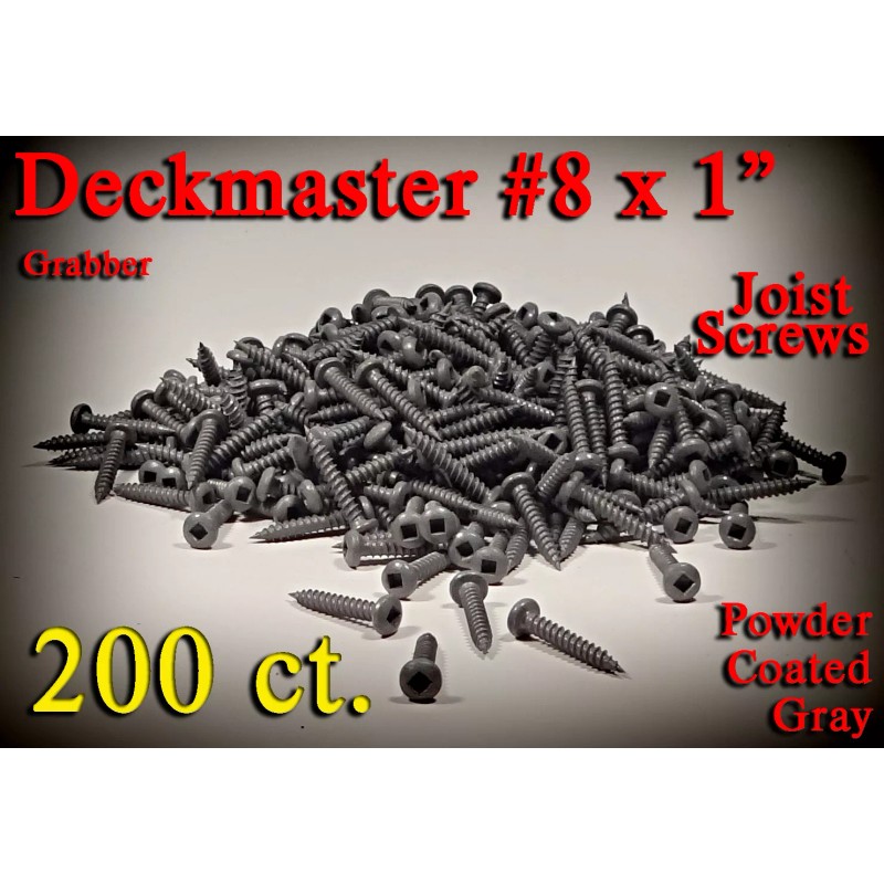 Grabber NEW 200 ct. Deckmaster #8x1" Replacement Joist Wood Screws,