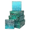 Vivid Wrap Nested Gift Boxes, 5-Piece, Mint Crush