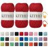 KITHED Cotton Yarn，10.5oz，526yard，3 Pack ，Soft Yarn for Crocheting and Knitting